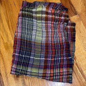 Echo wool plaid scarf